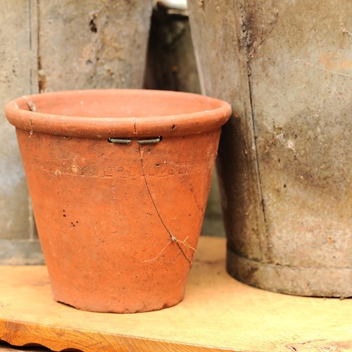 Mend & Make Do Pot Antique Terracotta Planter Old Garden Flower Historic Repair