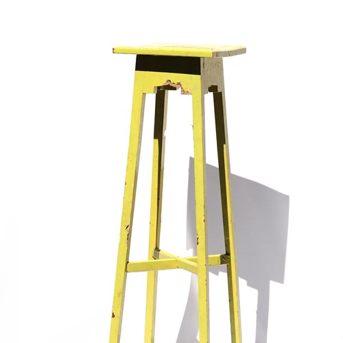 Tall 1930'S Plant Stand In Original Period Paint Antique Hall Garden Planter Old