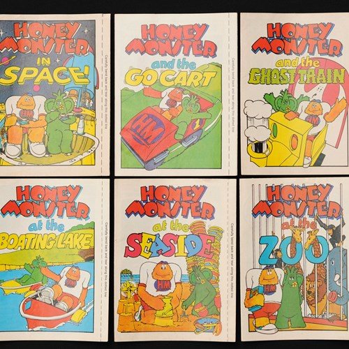 1984 Honey Monster Adventures Mini Comic Booklets Set Of Six Sugar Puffs Vintage