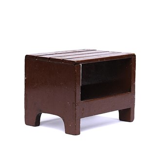 Painted Elm Box Stool Antique Foots...