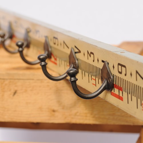 Surveyors Coat Rack Old Coat Hooks Pegs Hall Stand Clothes Rail Interior Hook