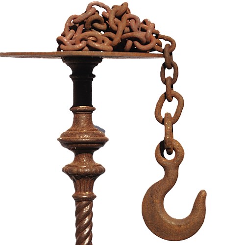 Heavy Iron Chain Hook Old Vintage Dock Yard Chain Reclaimed Hanging Chain