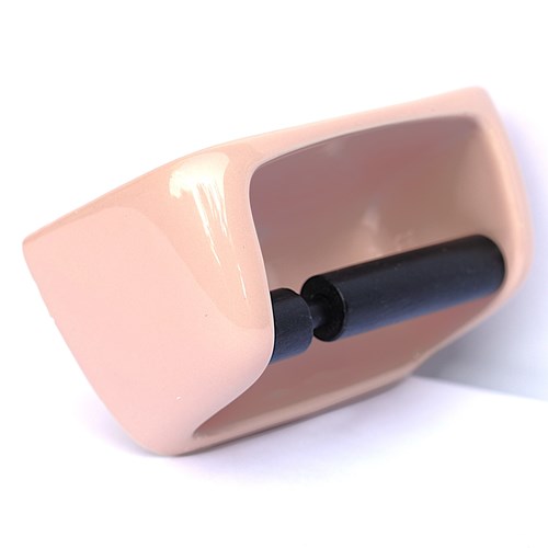 1970 Bathroom Fitting Pink Toilet Roll Holder Old Lavatory Retro Vintage 1970S