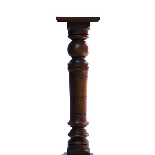 Mahogany Bust Stand Torchere Display Plinth Pedestal Sculpture Jadiniere Column