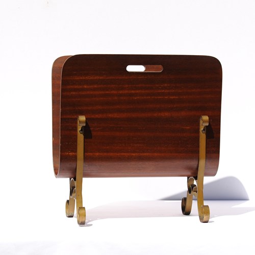 Teak Magazine Rack Vintage Mid Century Furniture Paper Rack Shelf Storage Shop
