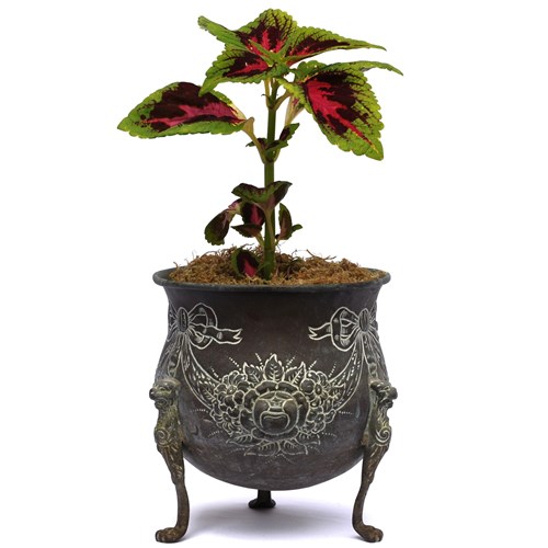 Indoor Planter Antique Copper & Brass Garden Plant Flower Pot Trough Houseplant 