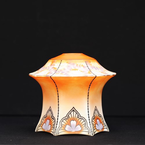 Art Nouveau Glass Shade Hall Lantern Antique Light Lighting Lamp Pendant Porch