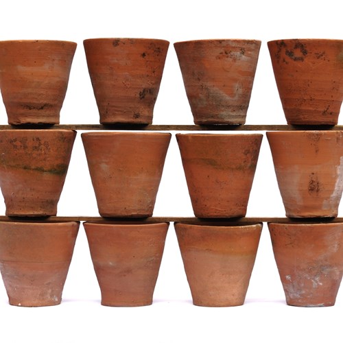Auricula Pots Antique Garden Hand Thrown Planter Terracotta Vintage Flower Pot