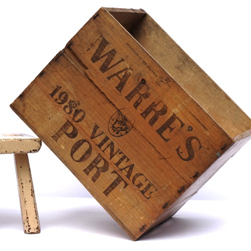  Warre's Port Crate Old Vintage Wooden Pine Wine Box Shop Pub Display Interior