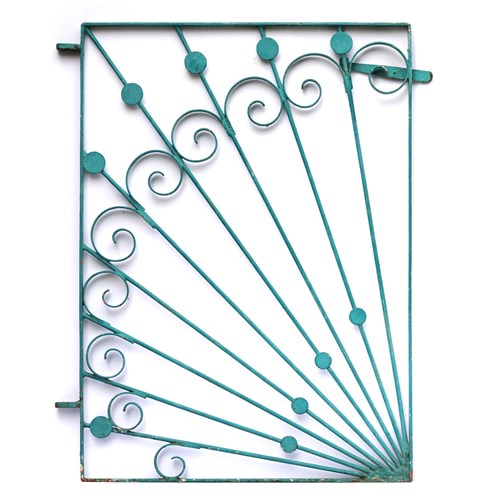 Art Deco Gate Art Deco Garden Gate Wrought Iron Gate Vintage Reclaimed Door Post
