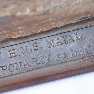 1915 H.M.S Natal Fragment HMS Natal...