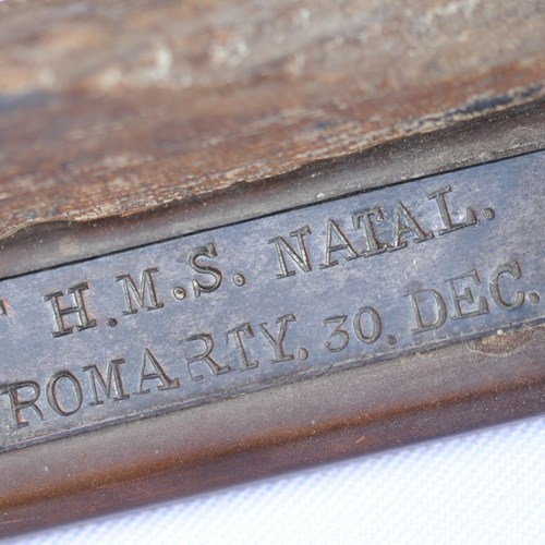 1915 H.M.S Natal Fragment HMS Natal Wikipedia Ship Boat Cromarty Scotland Desk