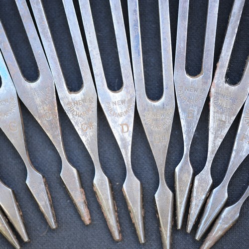 Piano Tuning Forks J & J.Goddard London Music Victorian Antique Philharmonic 19