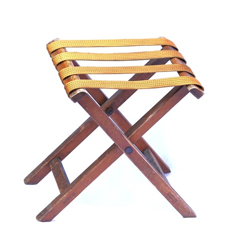 Luggage Stand Rack Suitcase Old Vintage Wood Folding Storage Trunk Shelf Table