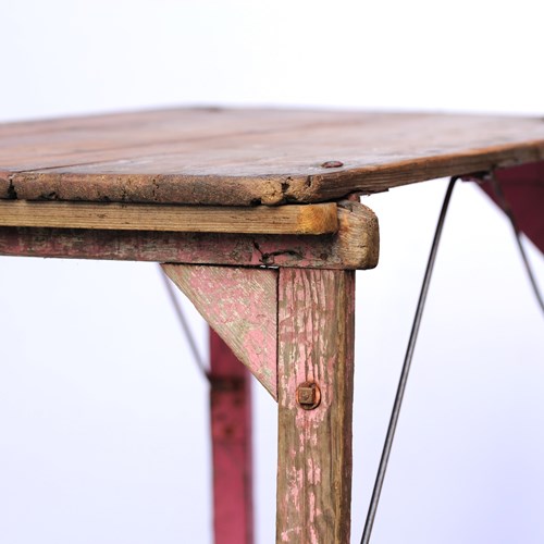Manageable Size Trestle Table Small Antique Pine Table Shop Market Home Kitchen