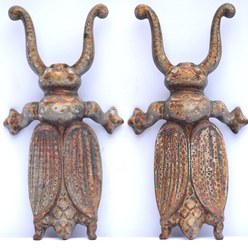 Pair Of Boot Jacks Antique Beetle Shoe Welly Puller Offer Vintage Garden Scraper