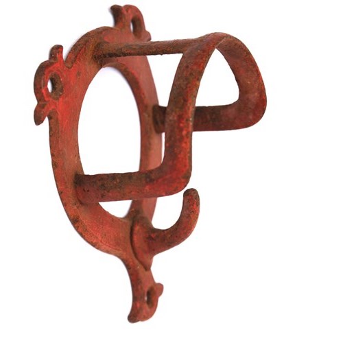 Equestrian Tack Rack Hook Saddle Bridle Rein Strap Bracket Cast Iron Victorian