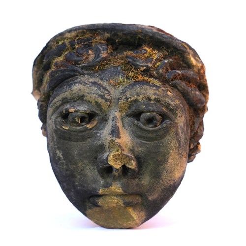 Stone Head Church Gargoyle Grotesque Figure Face Statue Antique Garden Feature