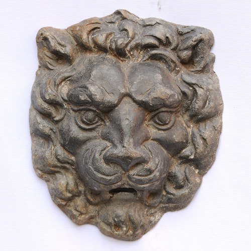 Lead Water Fountain Head Spout Lion Feature Mask Antique Garden Wall Water Spout