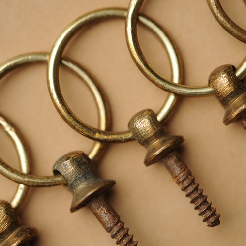 Georgian Picture Hanging Hoops Hooks Antique Frame 18Th Painting Brass & Iron