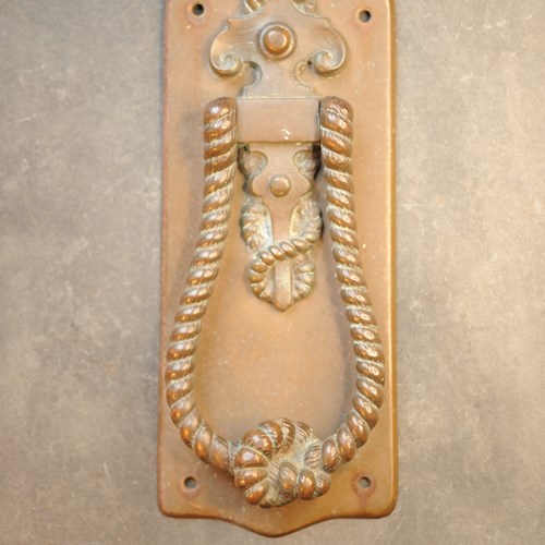 Door Knocker Brass Knotted Rope Design Antique Reclaimed Door Knocker 