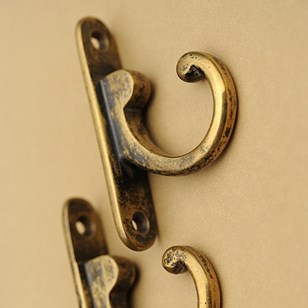 Curtain Tie Back Hooks Brass Hook P...