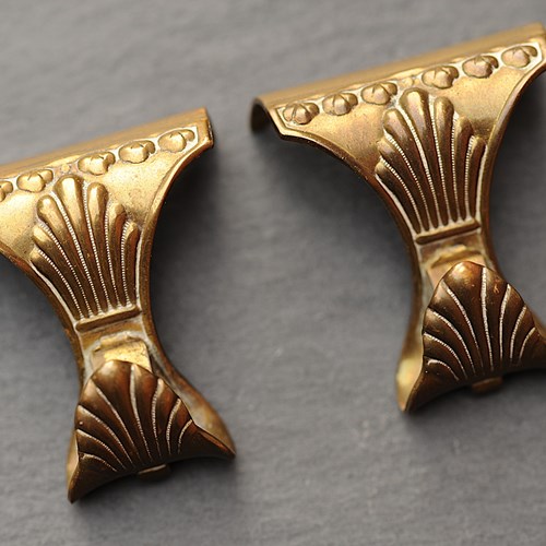 1898 Picture Hooks Antique Brass Victorian Picture Rail Hook Vintage Reclaimed