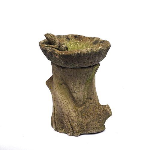 Small Bird Bath Frog Vintage Garden Birdbath Old Stone Toad Water Bird Bath Dish