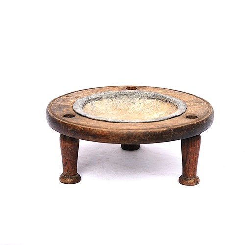 Bird Bath Lead Lined Oak Stand Old Vintage Garden Birdbath Feeder Water Bowl Pot
