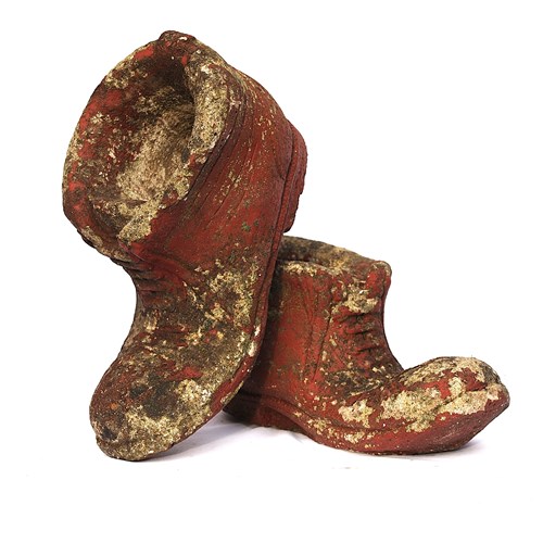Garden Boot Planter Old Vintage Garden Boot Planters Pair Flower Pots Trough Pot
