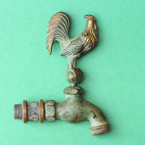 Vintage Garden Tap Cockerel Handle Garden Water Hose Planter Trough Watering Can