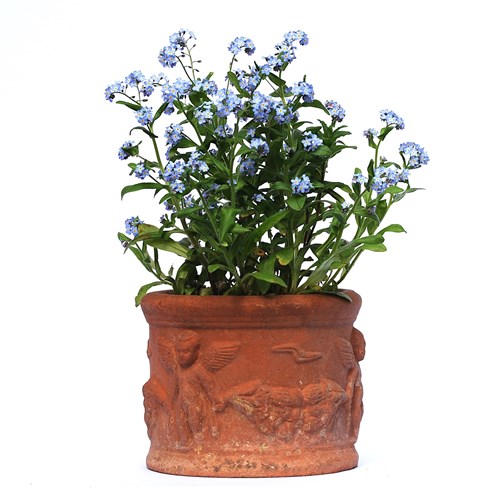 Small Cherub Planter Vintage Terracotta Plant Pot Old Garden Flower Planter Clay