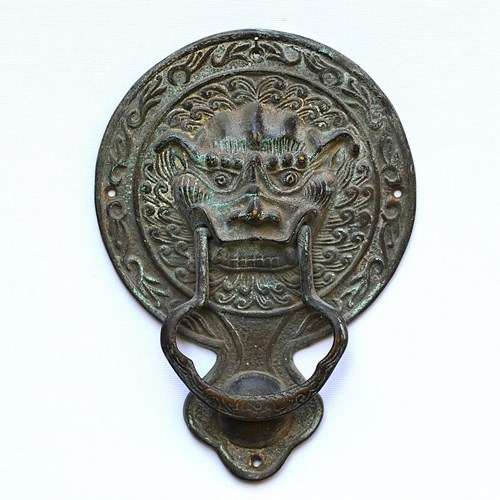 Chinese Door Knocker Large Antique Bronze Door Knocker Reclaimed Door Knocker