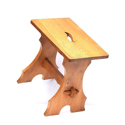 Elm Hand Slot Stool Vintage Wooden Stool Old Chair Seat Side Stool Stand Book