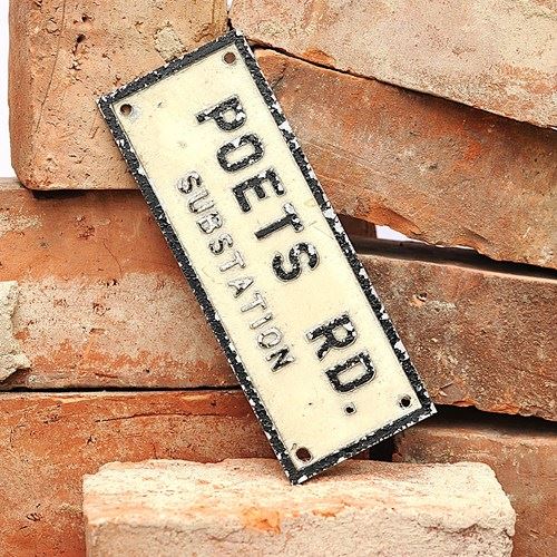 Poets Sign Poet Plaque Poetry Book Writing Literacy Art Author Shelf Vintage Old