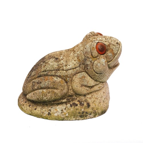 Pond Frog Toad Pond Antique Garden Figure Animal Old Vintage Stone Frog
