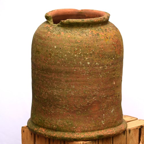 Rhubarb Forcer Terracotta Antique 19Th Garden Pot Planter Urn Trough Hand Thrown
