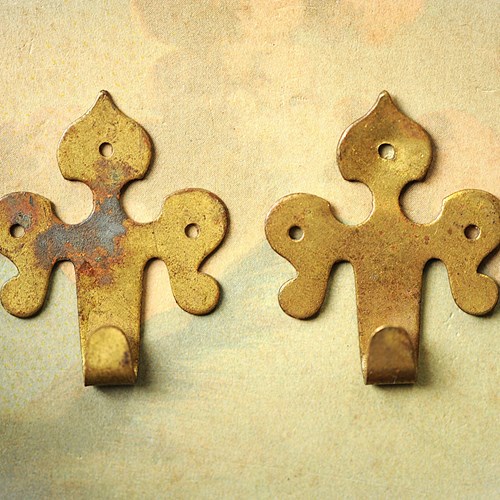 1870 Picture Hooks Antique Wall Mounted Brass Picture Hooks Picture Hook Rail