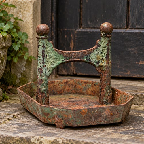 Boot Scraper Foot Scrape Shoe Pull Antique Garden Cast Iron 19Th Century Door
