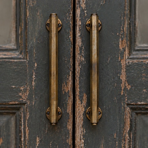 Art Deco Door Pull Handles Reclaimed Brass Double Door Pull Handles 8 Inch Knob