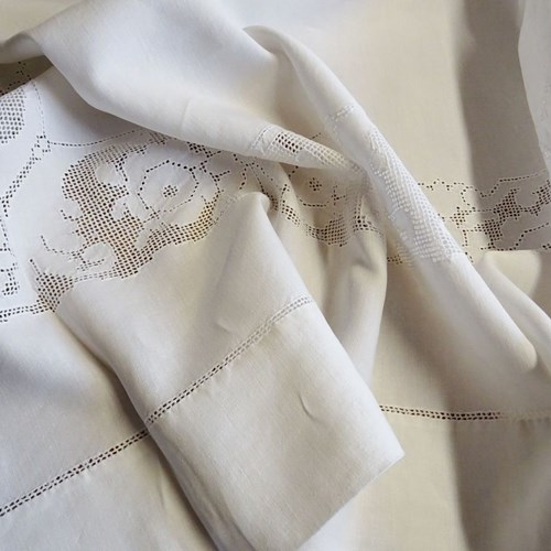 XL French Linen Sheet; Beautiful Decoration