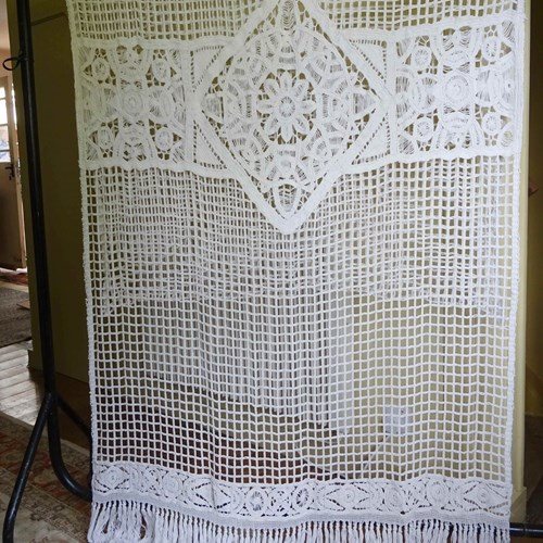 Stylish Vintage French Curtain With Tassel Fringing