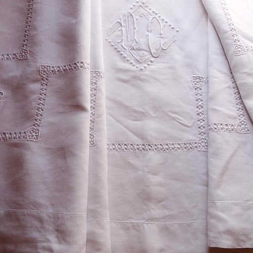 Beautiful Vintage French Pure Linen Sheet