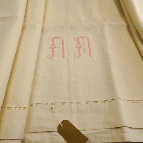 Unused Heavy Weight French Linen Sheet