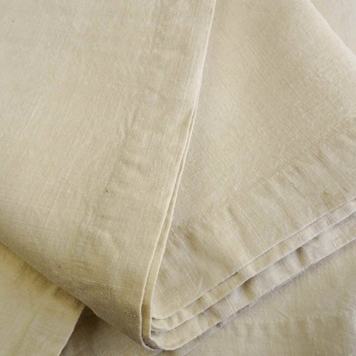 Pair Of Country Linen Sheets; Great Curtains, Upholstery Fabric