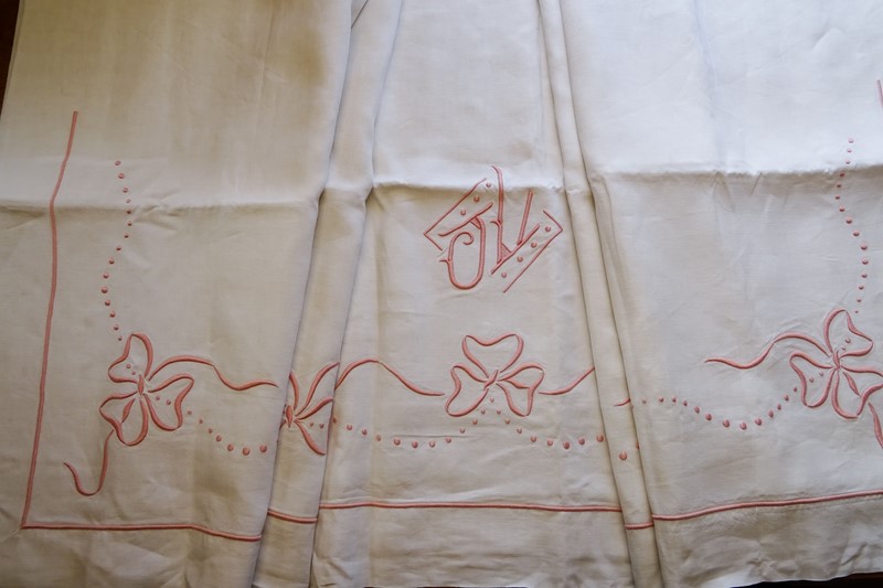 Delightful French pure linen sheet, pretty curtain-amanda-leader-288eme22-pink-ribbon-emb-linen-0001-main-638080009768190133.jpg