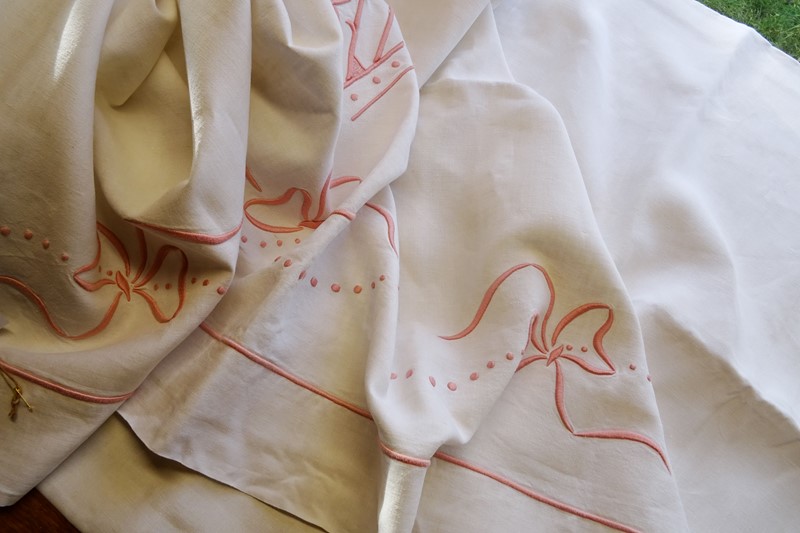 Delightful French pure linen sheet, pretty curtain-amanda-leader-288eme22-pink-ribbon-emb-linen-0010-main-638080010218182481.jpg