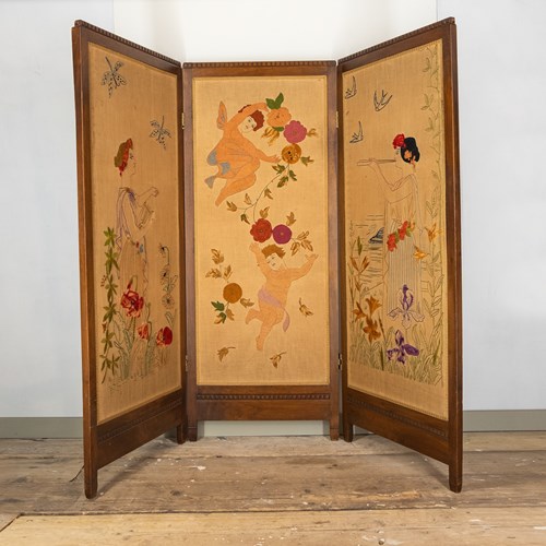 Beautiful Embroidered French Screen