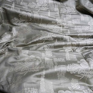 Stunning Unused French Linen Damask...