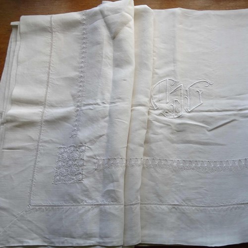 French Linen Sheet, Matching Pillowcases